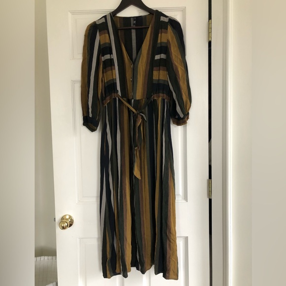Zara stripe midi dress, size large - Picture 6 of 9